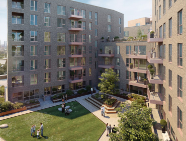 Western Plaza CGI - Podium Gardens with access for residents